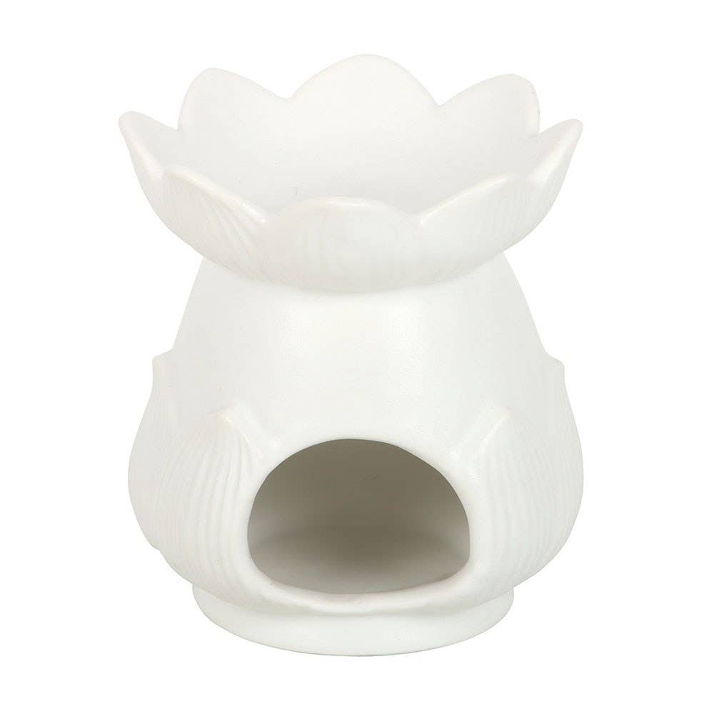 White Lotus Flower Oil Burner
