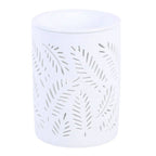 White Leafy Fern Cut Out Oil Burner