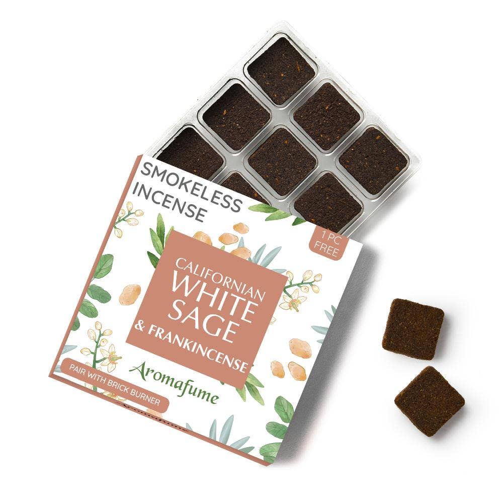 California White Sage & Frankincense Incense Bricks Refill Pack