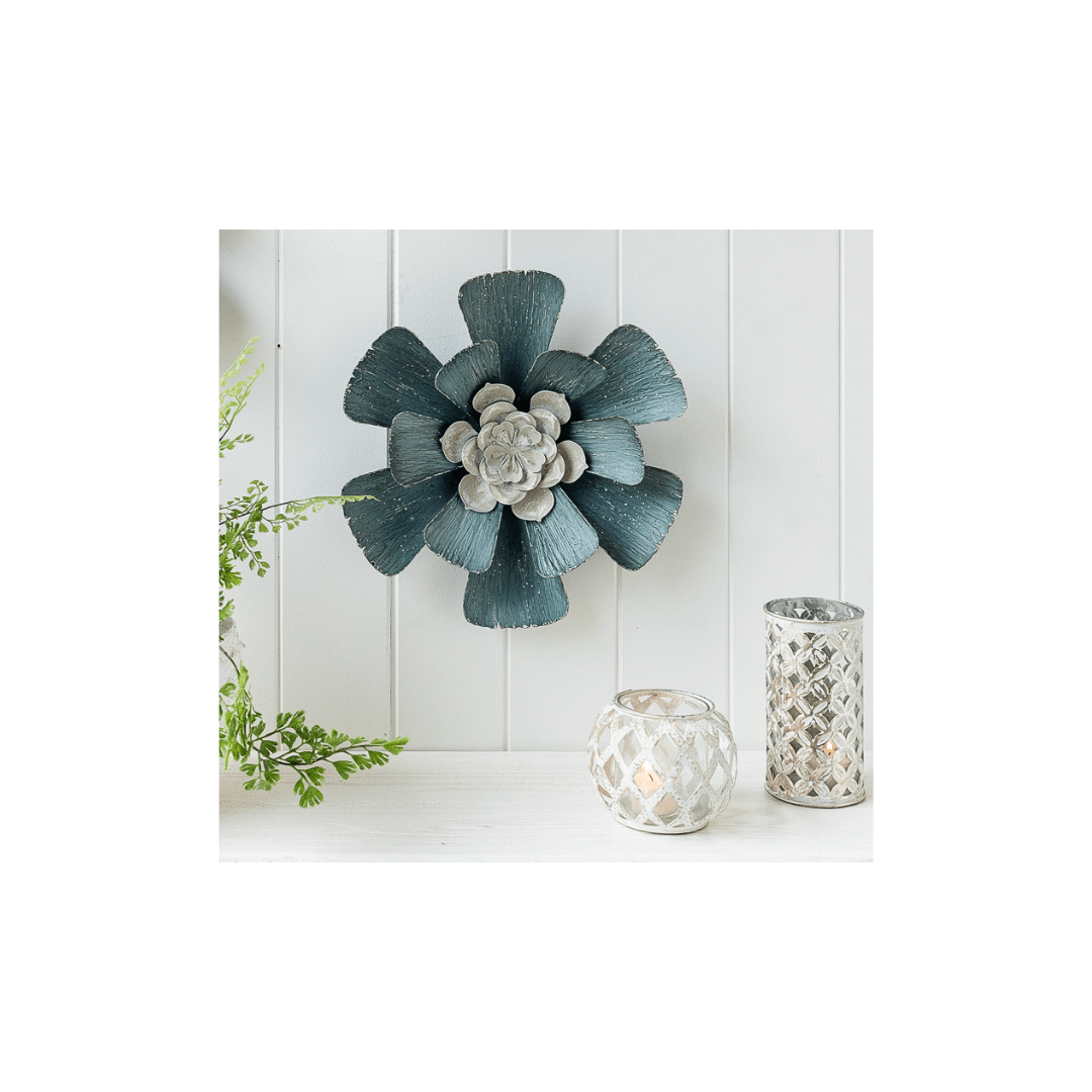 Amelia Blue Flower Wall Art