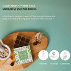 California White Sage Incense Bricks Refill Pack