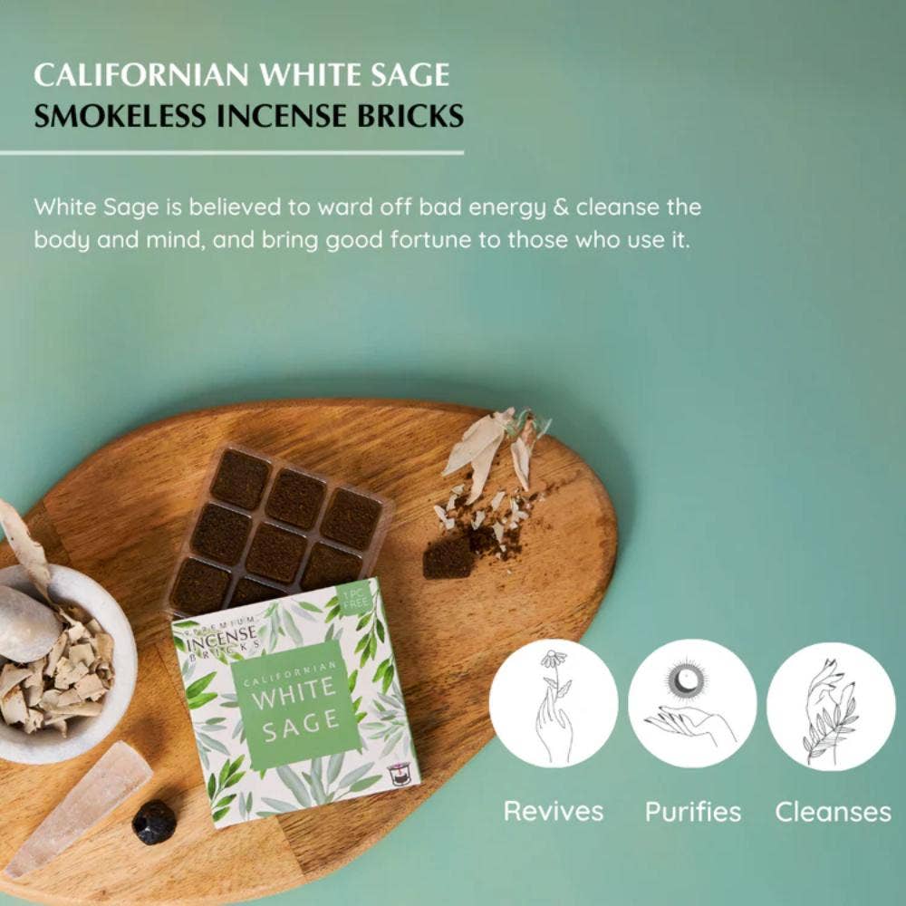 California White Sage Incense Bricks Refill Pack