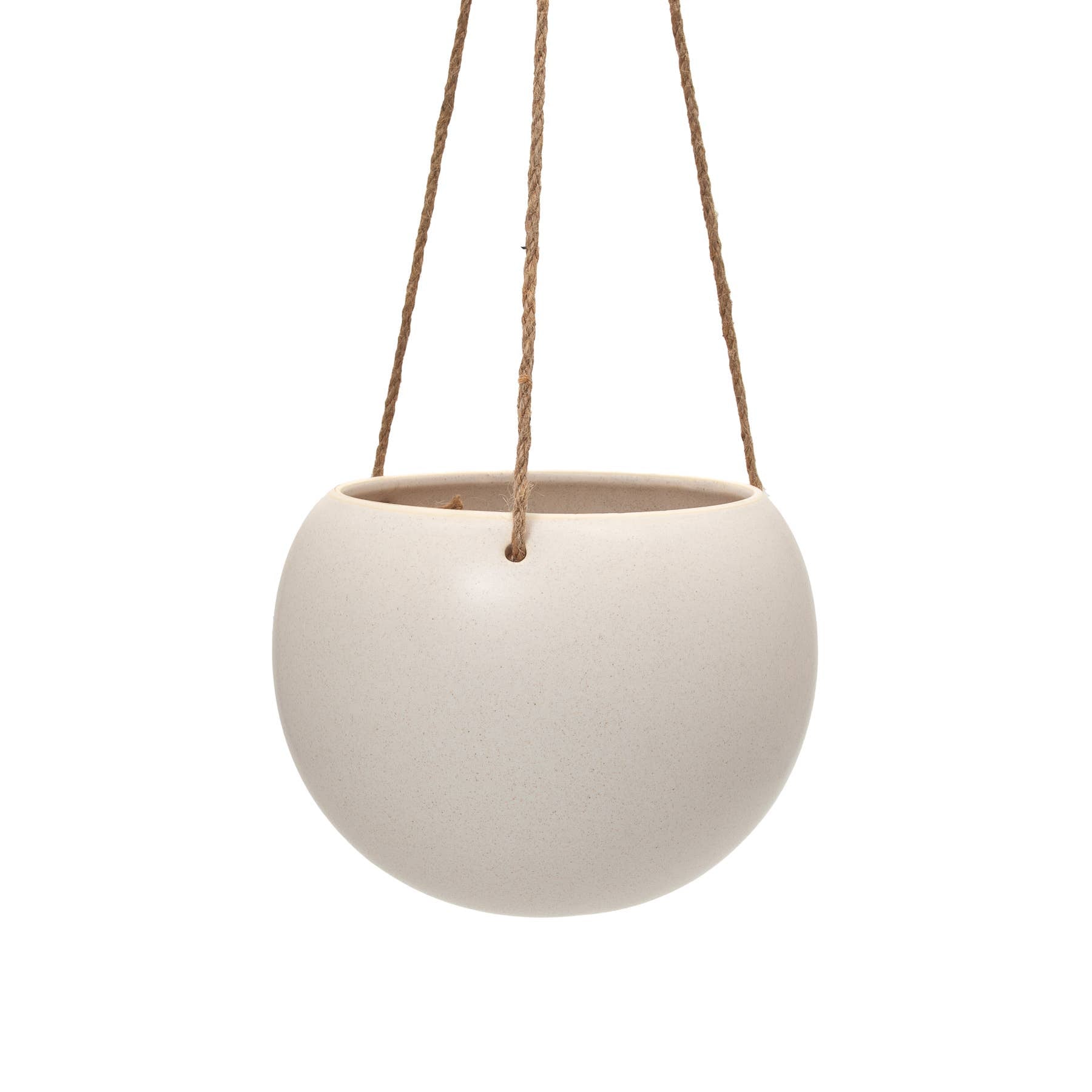 Large Orbit Hanging Planter Oatmeal