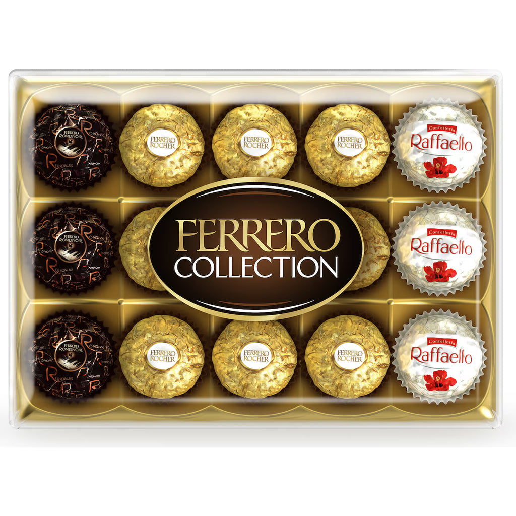 Ferrero Collection Rocher Raffaello Rondnoir Chocolate Gift Box 15 pack