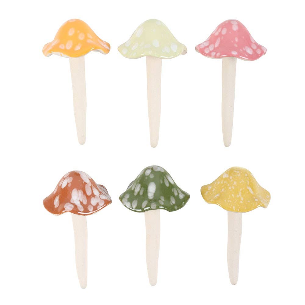 Ceramic Mushrooms Stakes