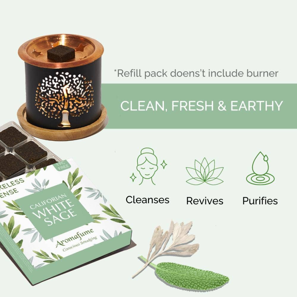 California White Sage Incense Bricks Refill Pack