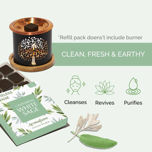 California White Sage Incense Bricks Refill Pack