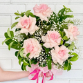 Half Dozen Pink Rose Box Arrangement