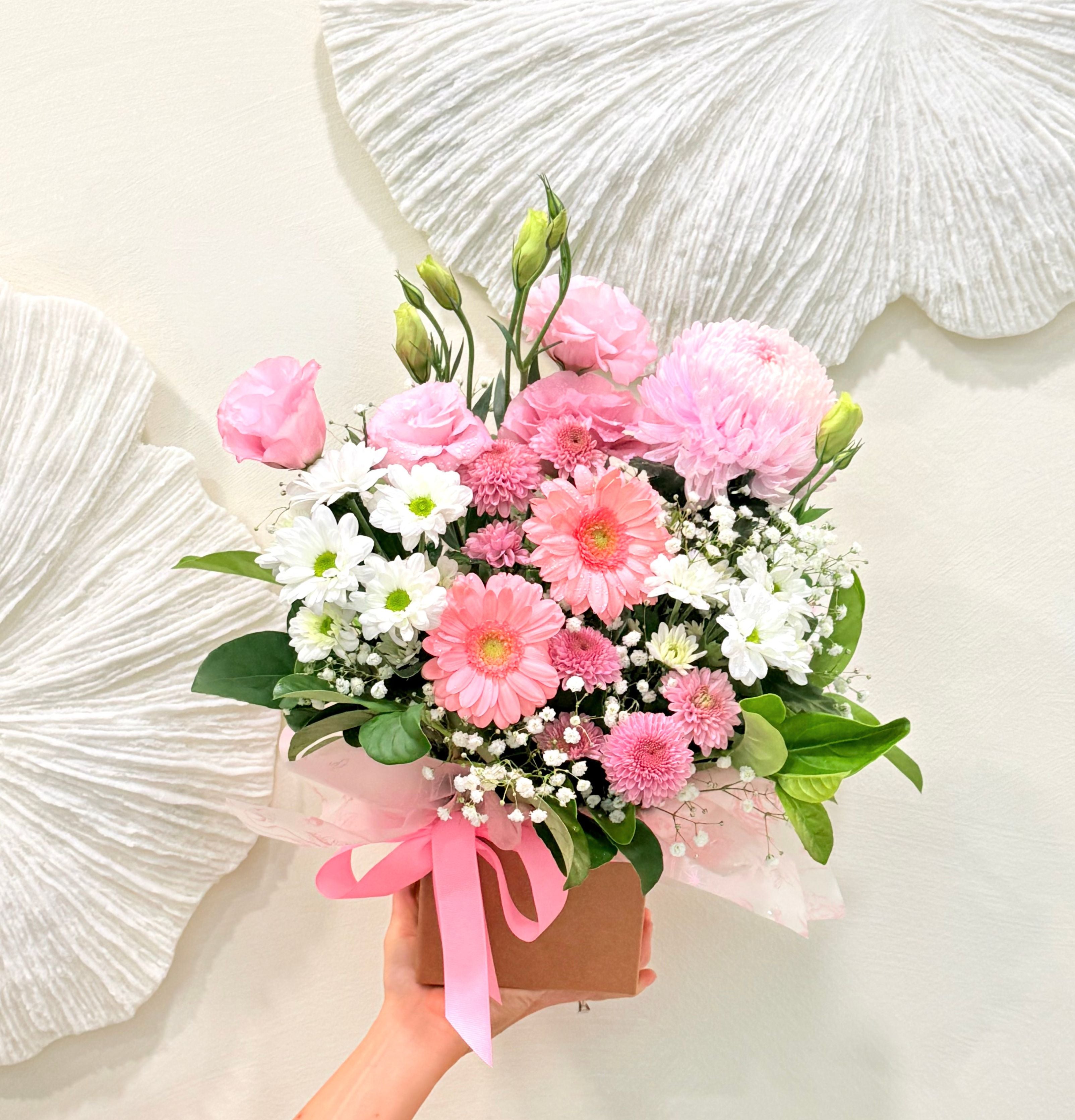 Pretty in Pink Box Arrangment