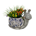 Resign Floral Snail Planter