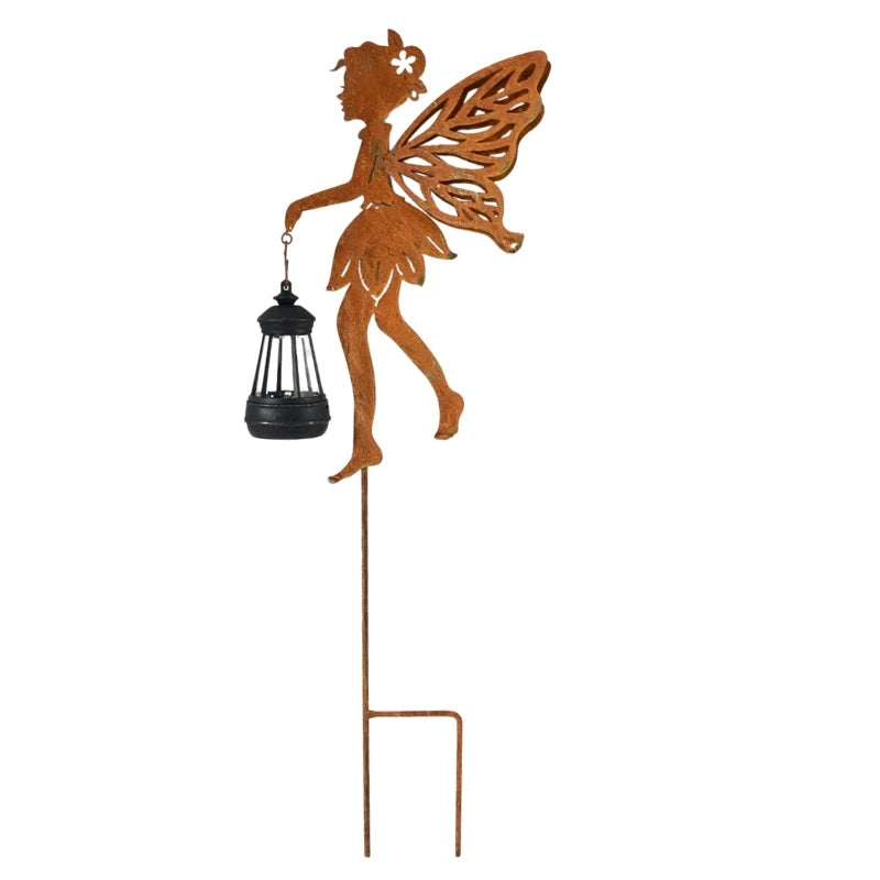 Fairy Garden Stake With Solar Lantern