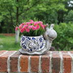 Resign Floral Snail Planter