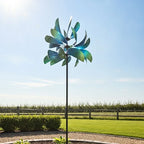Ocean Blue Leaf Windspinner