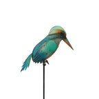 Hand painted kingfisher stake
