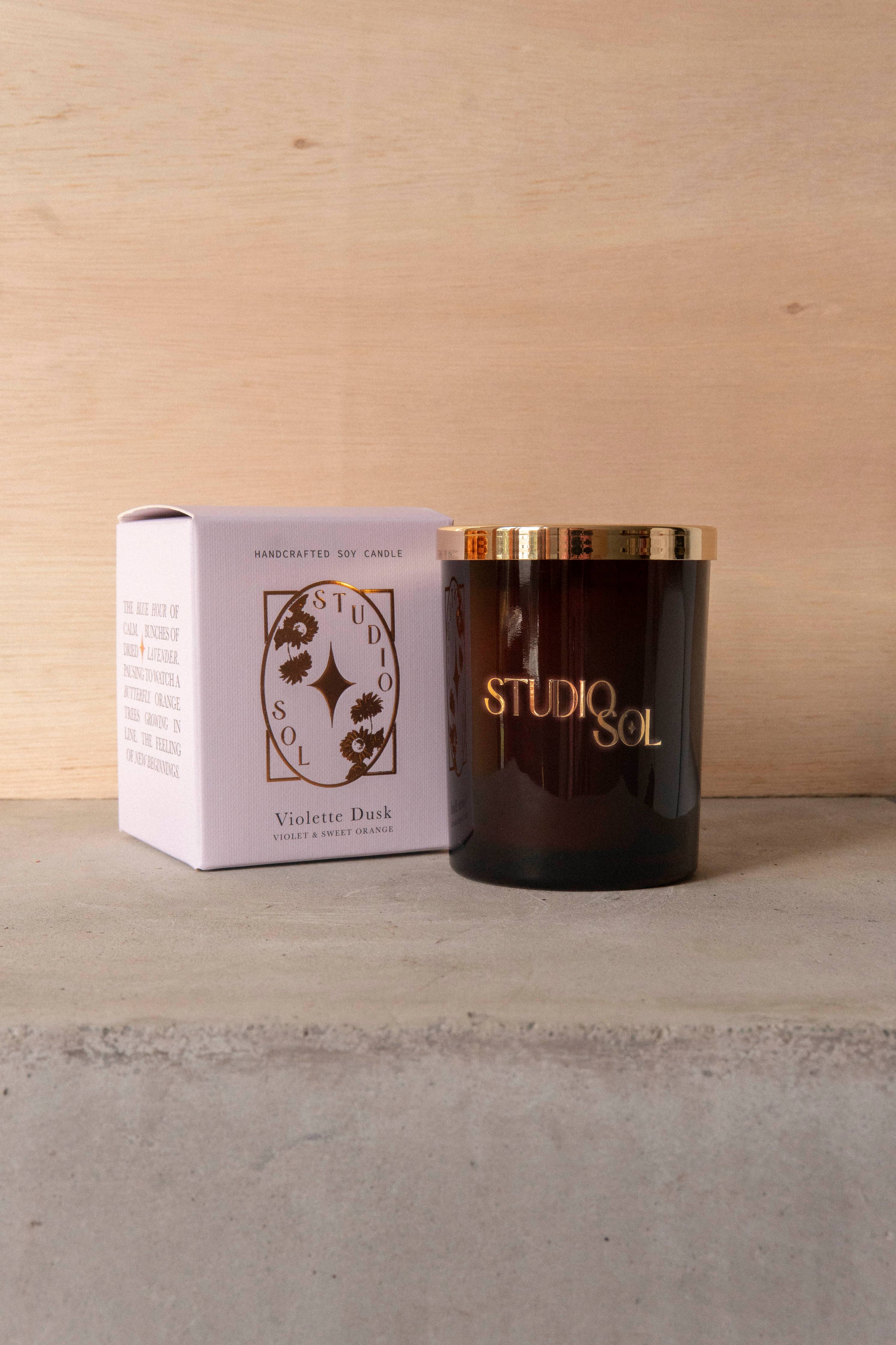 Violette Dusk Candle | Violet + Sweet Orange